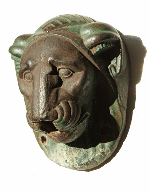 Late 19th Century Cast Iron Lion Fountain Fragment