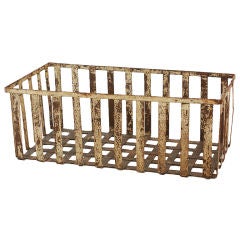 Vintage Woven Strap Iron Basket