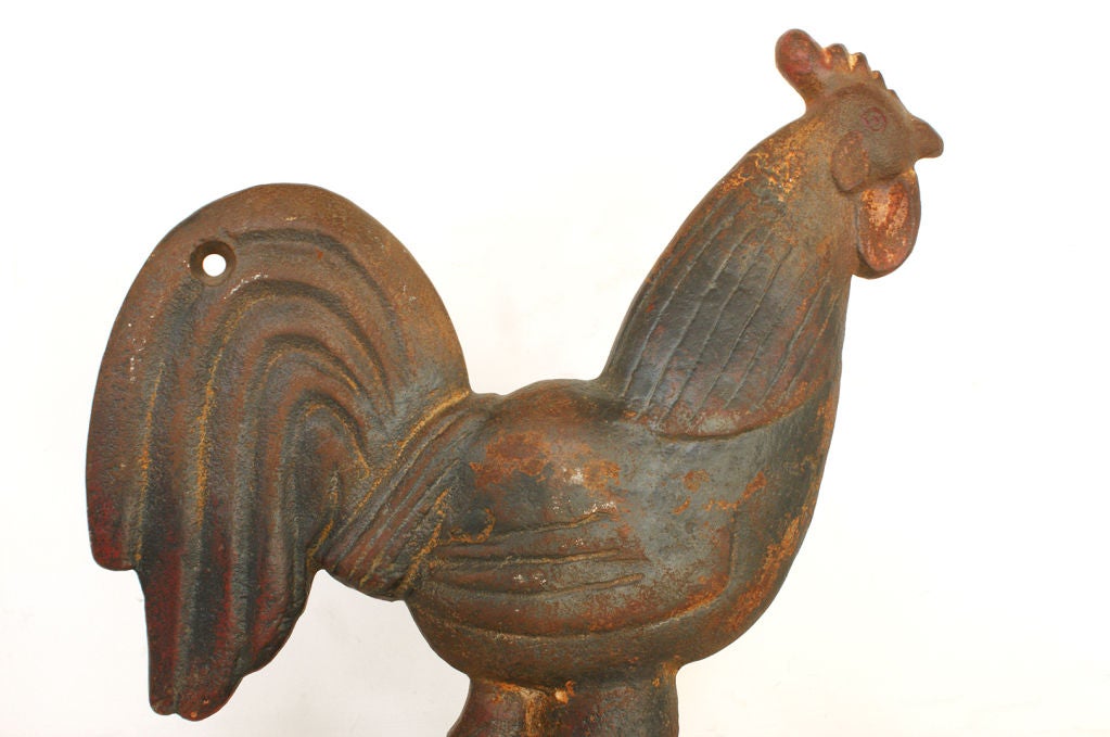 19th Century c. 1890 A20 Rooster Windmill Weight