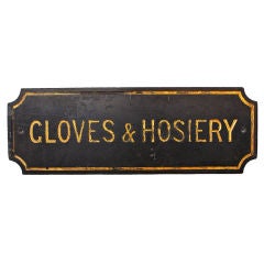 19th Century Gilded Black Slate Department Store Sign