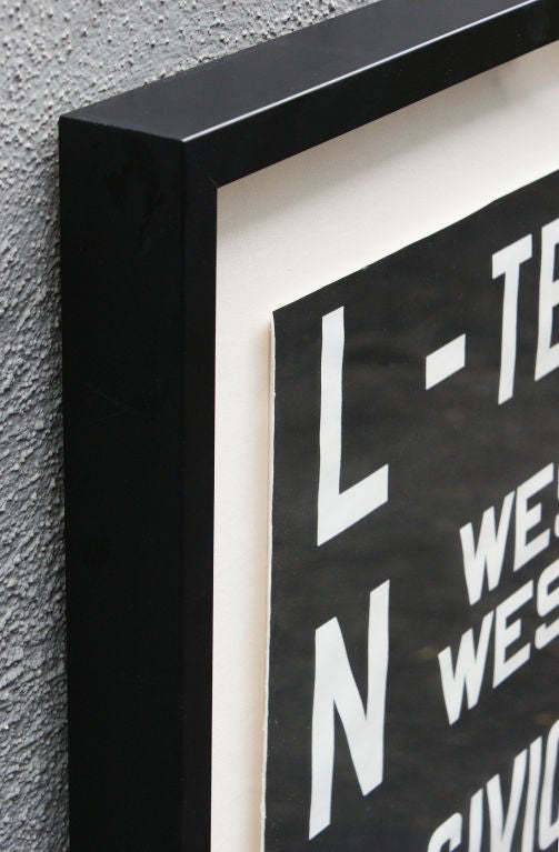 Mid-20th Century Vintage Los Angeles Railway Trolley Destination Signs