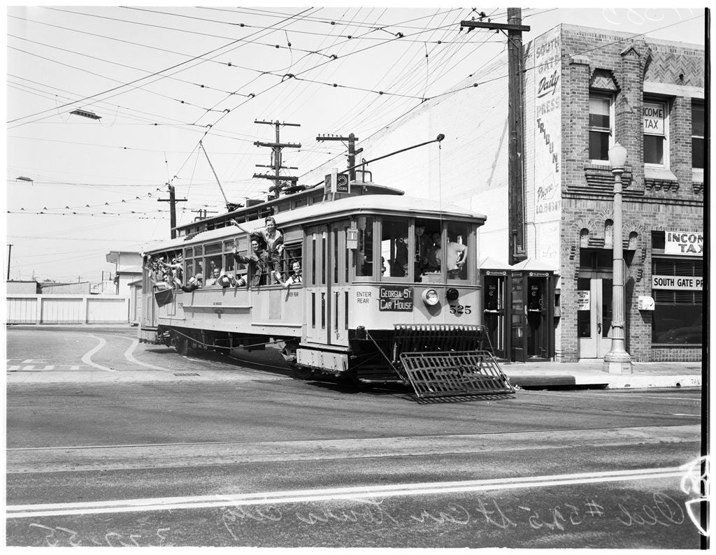 Vintage Los Angeles Railway Trolley Destination Sign at 1stdibs