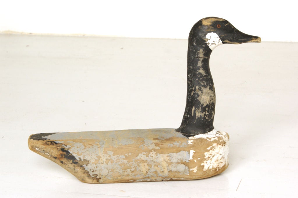 American Grindstone Island, NY Long Neck Goose Decoy Signed By Carver