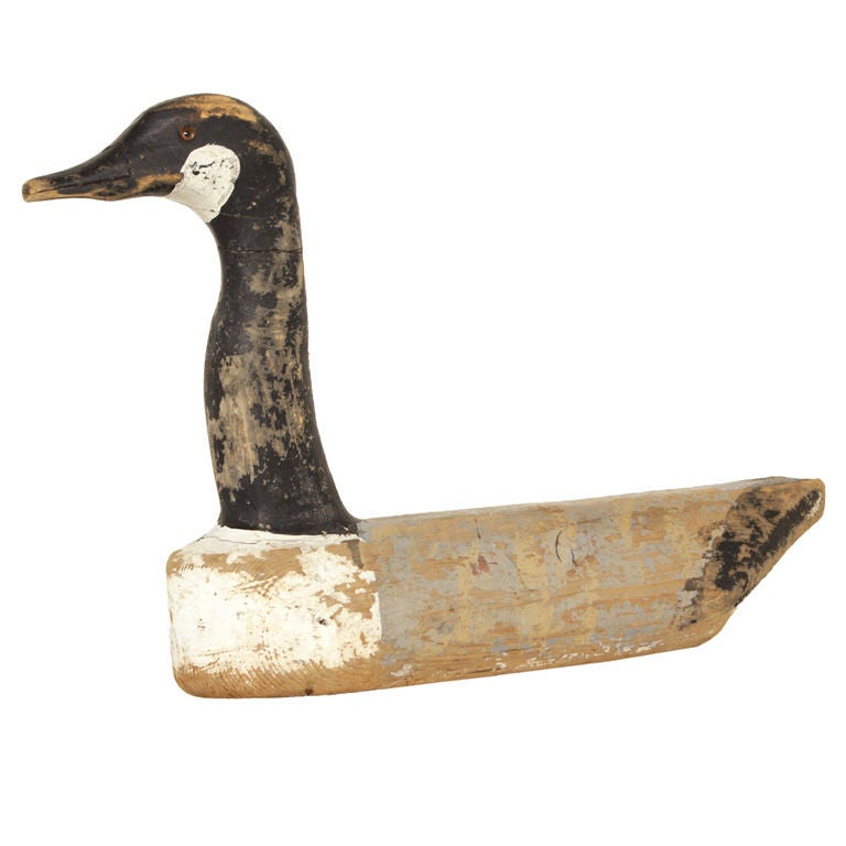 Grindstone Island, NY Long Neck Goose Decoy Signed By Carver