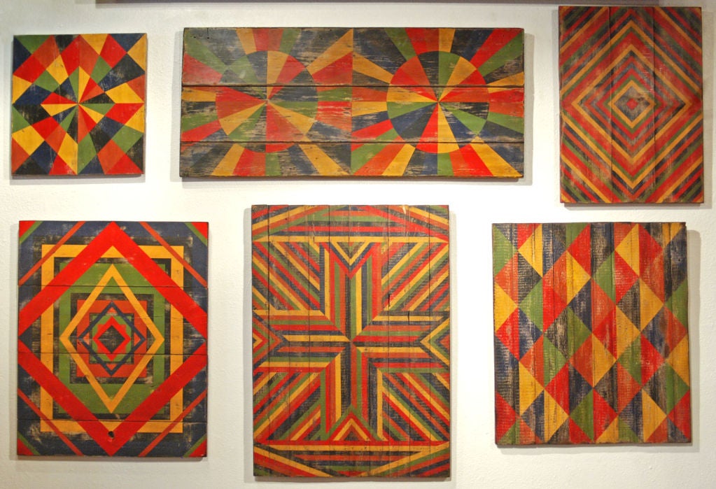 Anonymous Abstract Geometric Painted Board In Good Condition For Sale In Santa Monica, CA