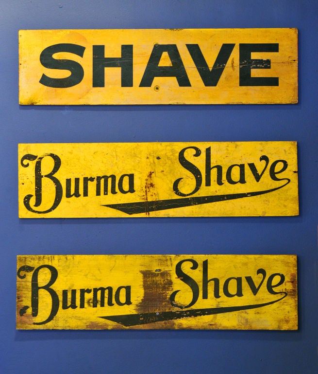 vintage burma shave signs for sale