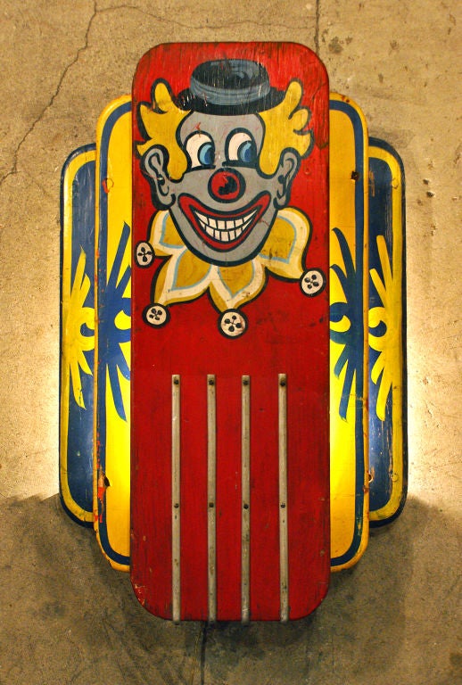 Clown Carousel Light, circa 1940s In Good Condition In Santa Monica, CA