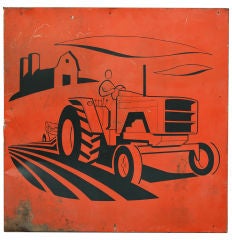 Vintage Mid Century Allis Chalmers Tractor & Combine Showroom Signs