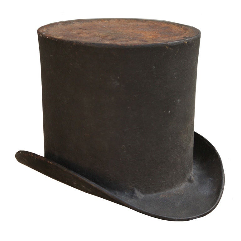 Late 19th Century Cast Iron Top Hat