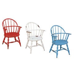 Red White and Blue Children's Windsor Chairs