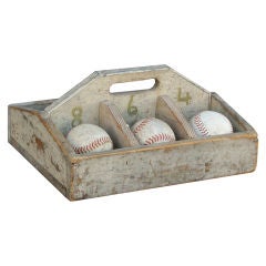c. 1930's Sorting Tray with Collection of Vintage Softballs