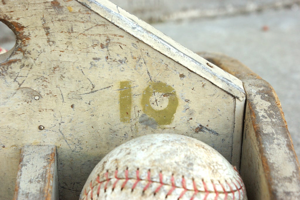 c. 1930's Sorting Tray with Collection of Vintage Softballs 1