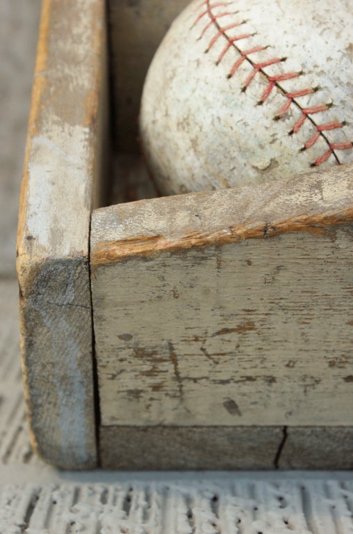 c. 1930's Sorting Tray with Collection of Vintage Softballs 2