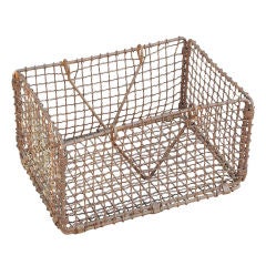 Late 19th Century Mississippi River Woven Iron Basket 10
