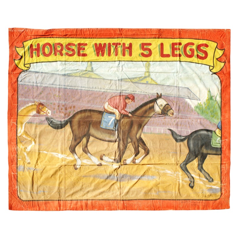 c. 1940's Fred Johnson Signed Sideshow Banner at 1stdibs