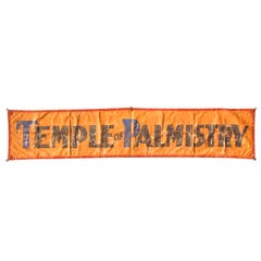 Großes Vintage-Beistellbanner mit Palm Readers, „Temple Of Palmistry“