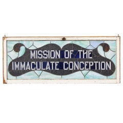 "Immaculate Conception" American Church Stained Glass Window