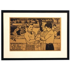 Vintage Framed Paint By Number Safety Signs