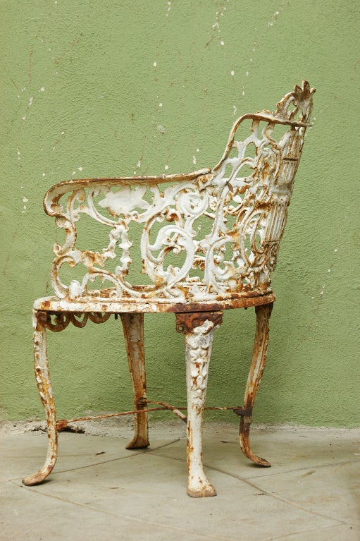 vintage cast iron chairs