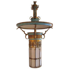 Vintage Neo-Gothic Lantern with Art Deco Flare