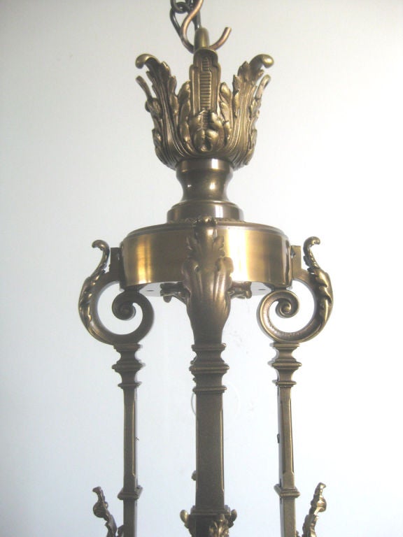 Large opal chandelier with 2 tier lights