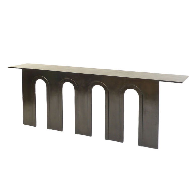 Iconic Arch Console in Bronze by Eric Schmitt