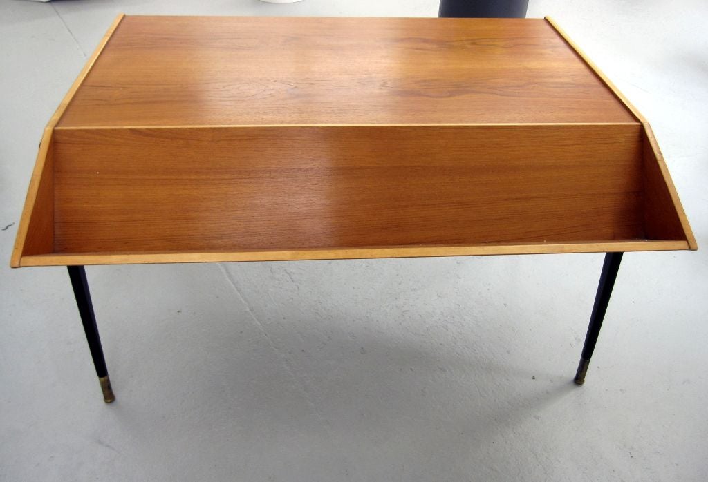Carlo de Carli Laminated and Ebonized Wood Desk In Good Condition In New York, NY