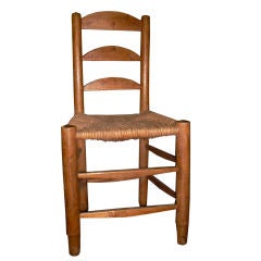 Country French, 19c rush seat chairs, set of 6