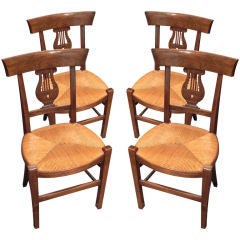 19 Century set of 4 Consulat Style chaises