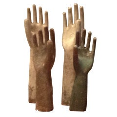 Set of Four Antique Glove Molds