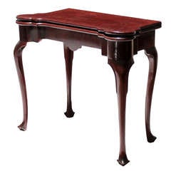 Mahogany Queen Anne Gaming Table