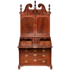 Walnut Chippendale Secretary Desk