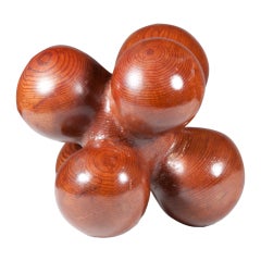 Burl Wood Atomic Sculpture 12