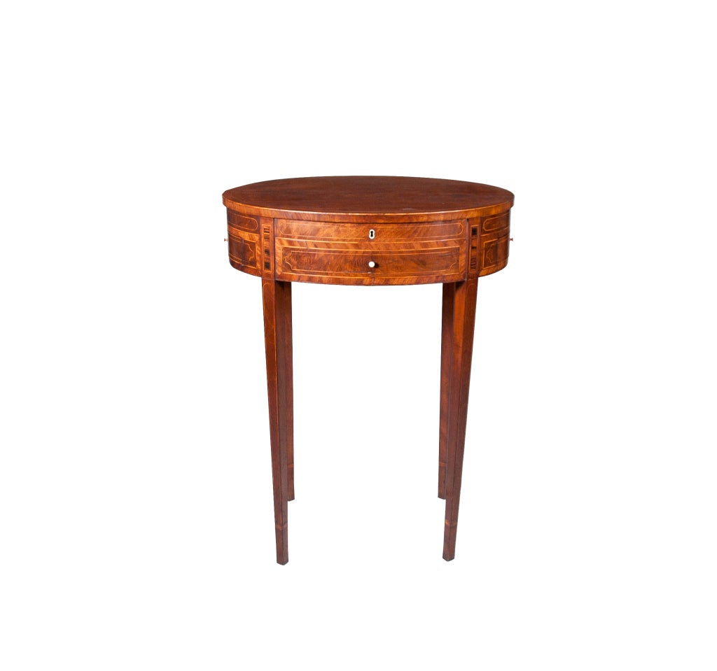 Rare Mahogany Hepplewhite Sewing Stand