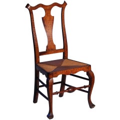 Tiger Maple Queen Anne Side Chair