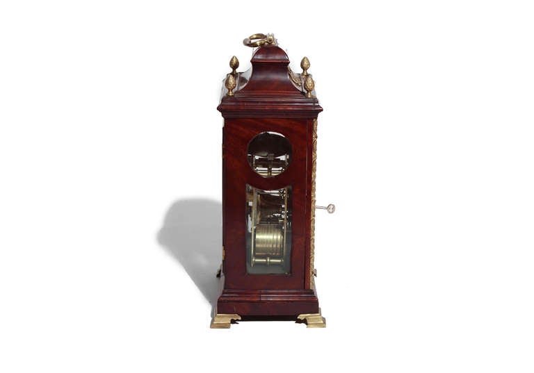 18th Century and Earlier Mahogany Queen Anne Bracket Clock