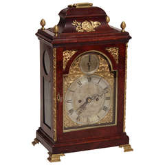 Antique Mahogany Queen Anne Bracket Clock
