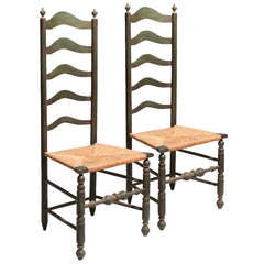 Pair of Fine Maple Ladderback Sidechairs
