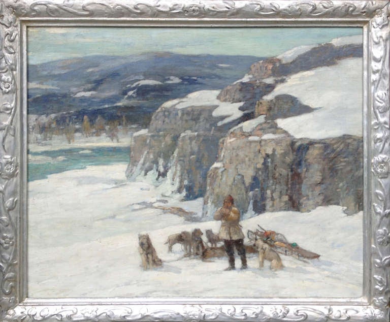 Paul King, a well-known impressionist hailing from New York and Pennsylvania, had a unique and lush impressionistic style to his work.  This painting was likely executed while in Nova Scotia, a place he often visited.  It is signed on the lower left.