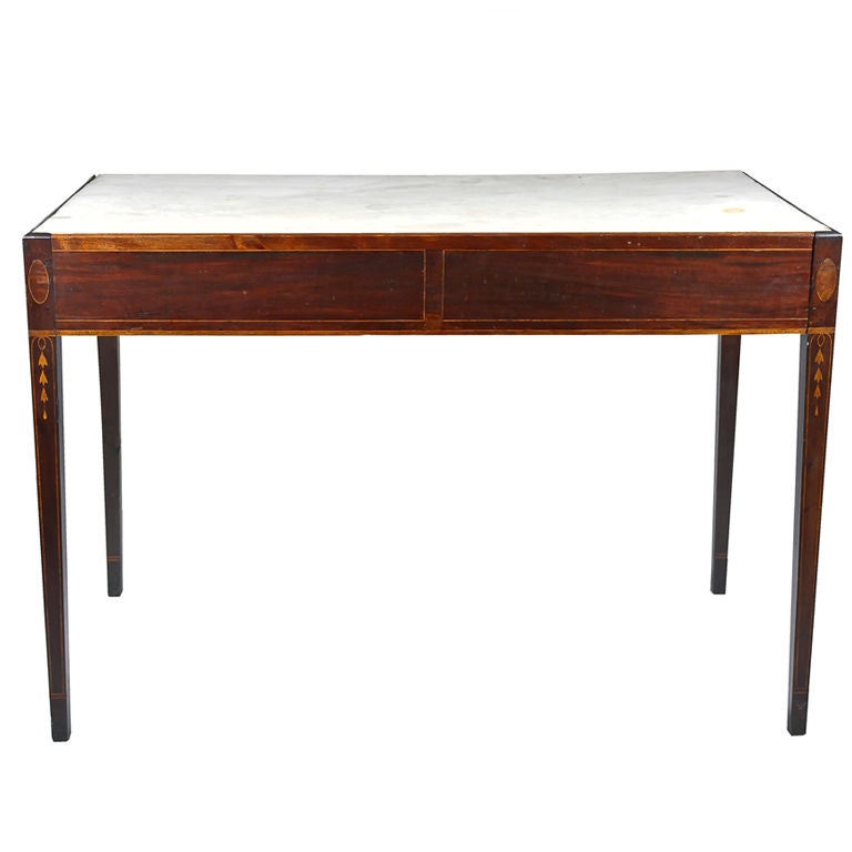 Exceptional Walnut Hepplewhite Console Table