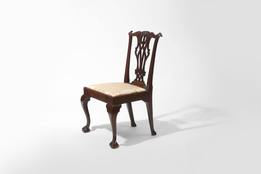 18th Century and Earlier Set of 6 Mahogany Chippendale Side Chairs