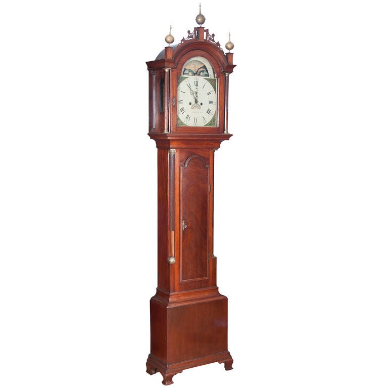 Mahogany Tall Case Clock by Aaron Willard