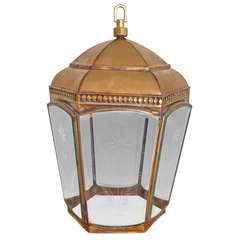 Etched Glass Lantern