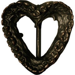 "Murmur" Hand Cast Heart/Teeth Belt Buckle by RT Peters