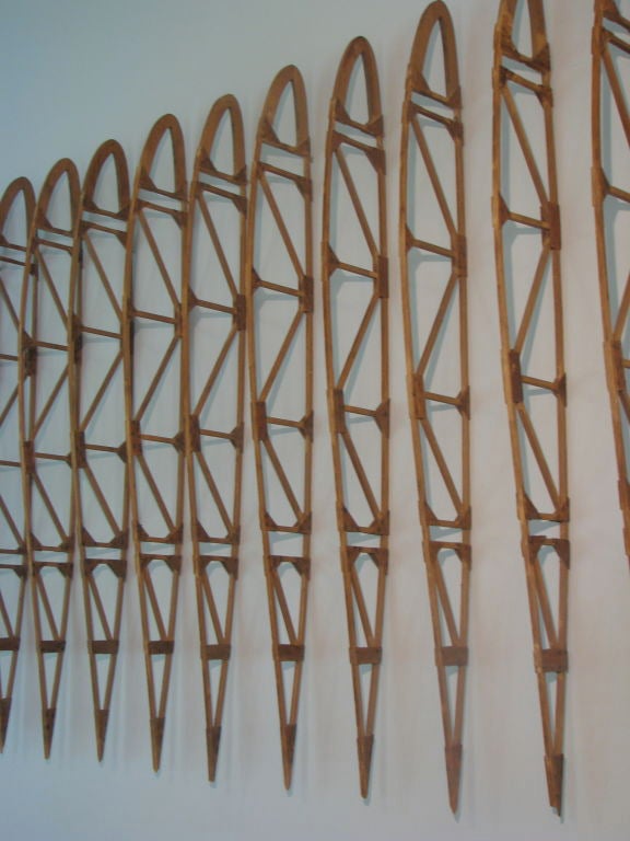 Collection of 16 Balsa Wood Model Plane Airplane Ribs In Excellent Condition In New York, NY