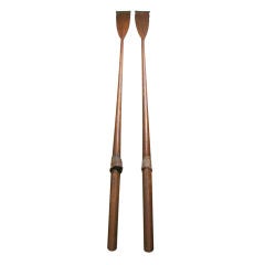 Hand Carved Wooden Scullers Oars