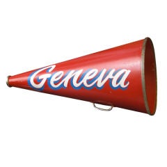 Vintage Geneva Illinois Graphic Megaphone