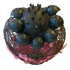 "Mama Turkey" Steel Sculpture By Lu Heintz