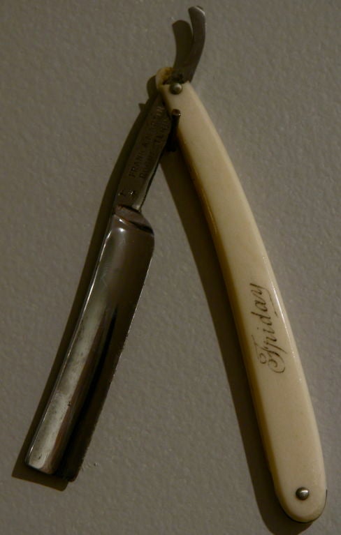 Set of 6 Day of the Week Ivory Straight Razors