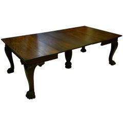Mahogany Lions Paw Library Table